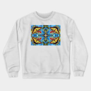 Digital Butterfly Design Crewneck Sweatshirt